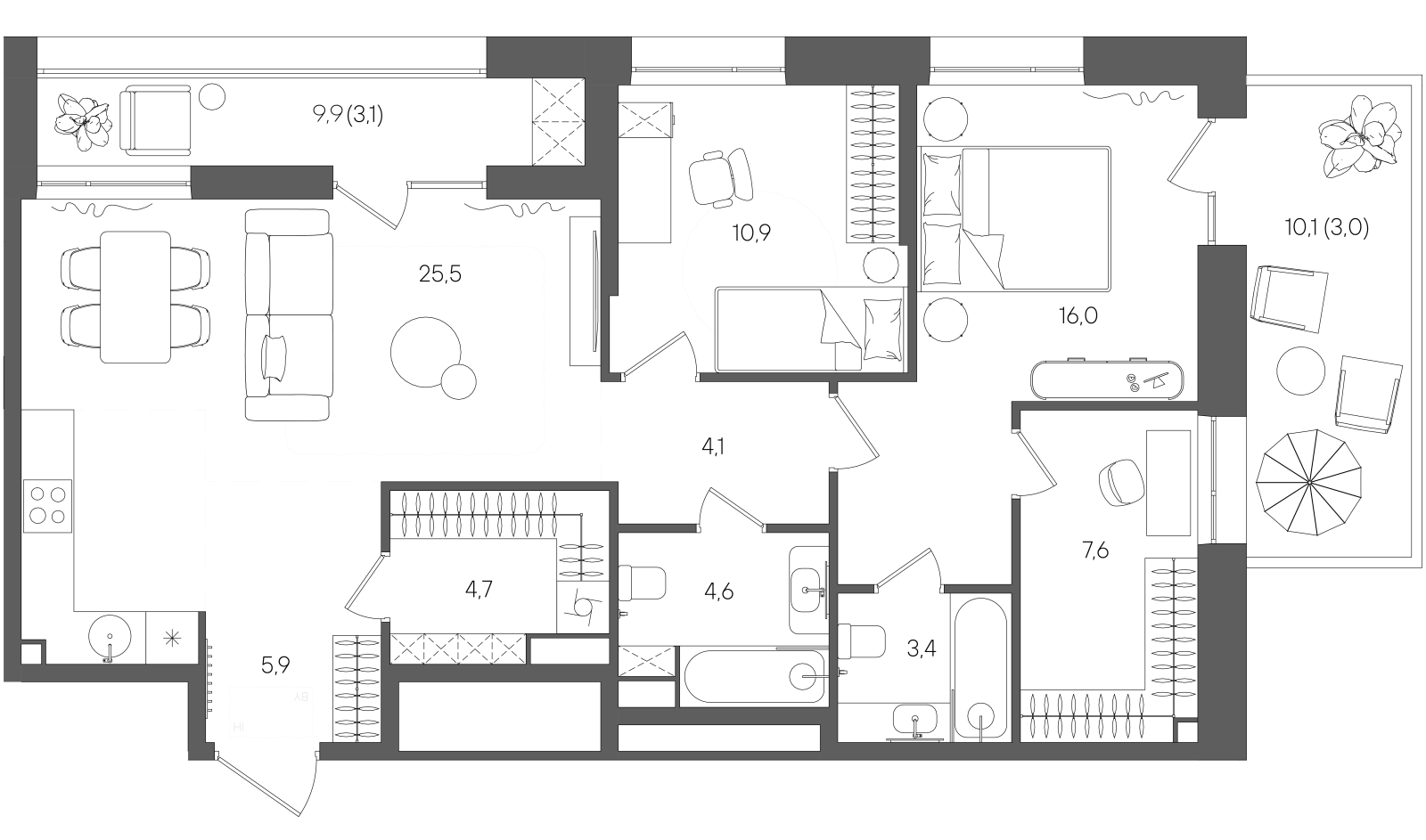Планировка лота